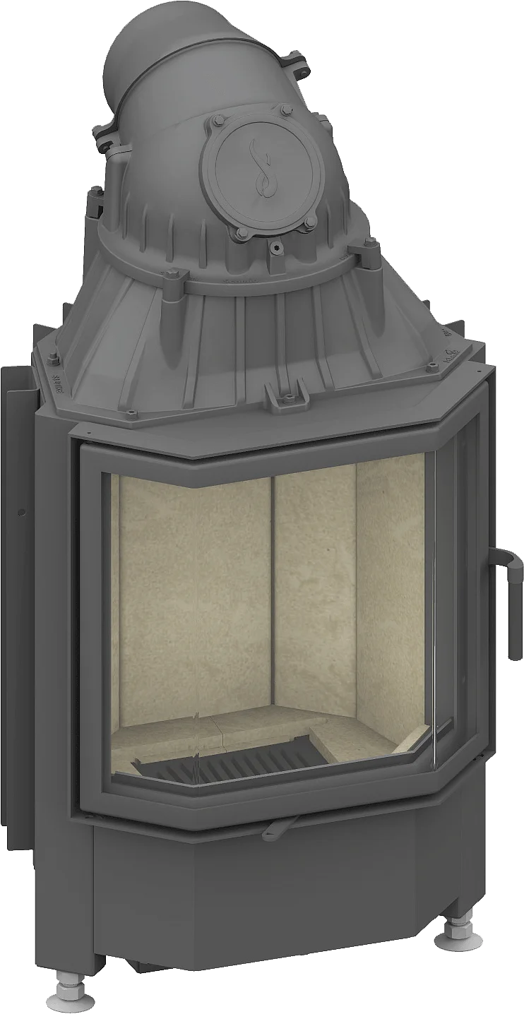 Fireplace heart Schmid Pano 55 s, Swivel door