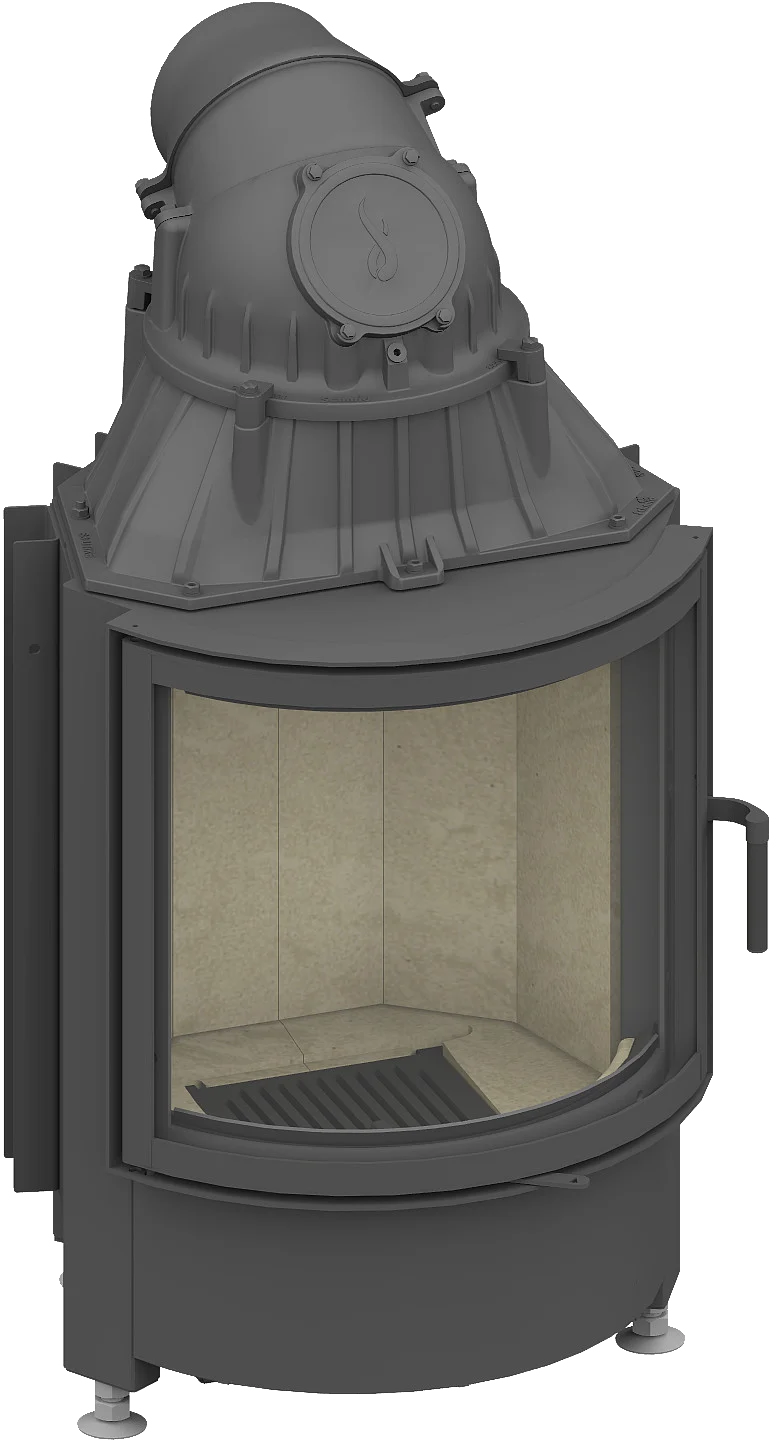 Fireplace heart Schmid Ronda 55 s, Swivel door