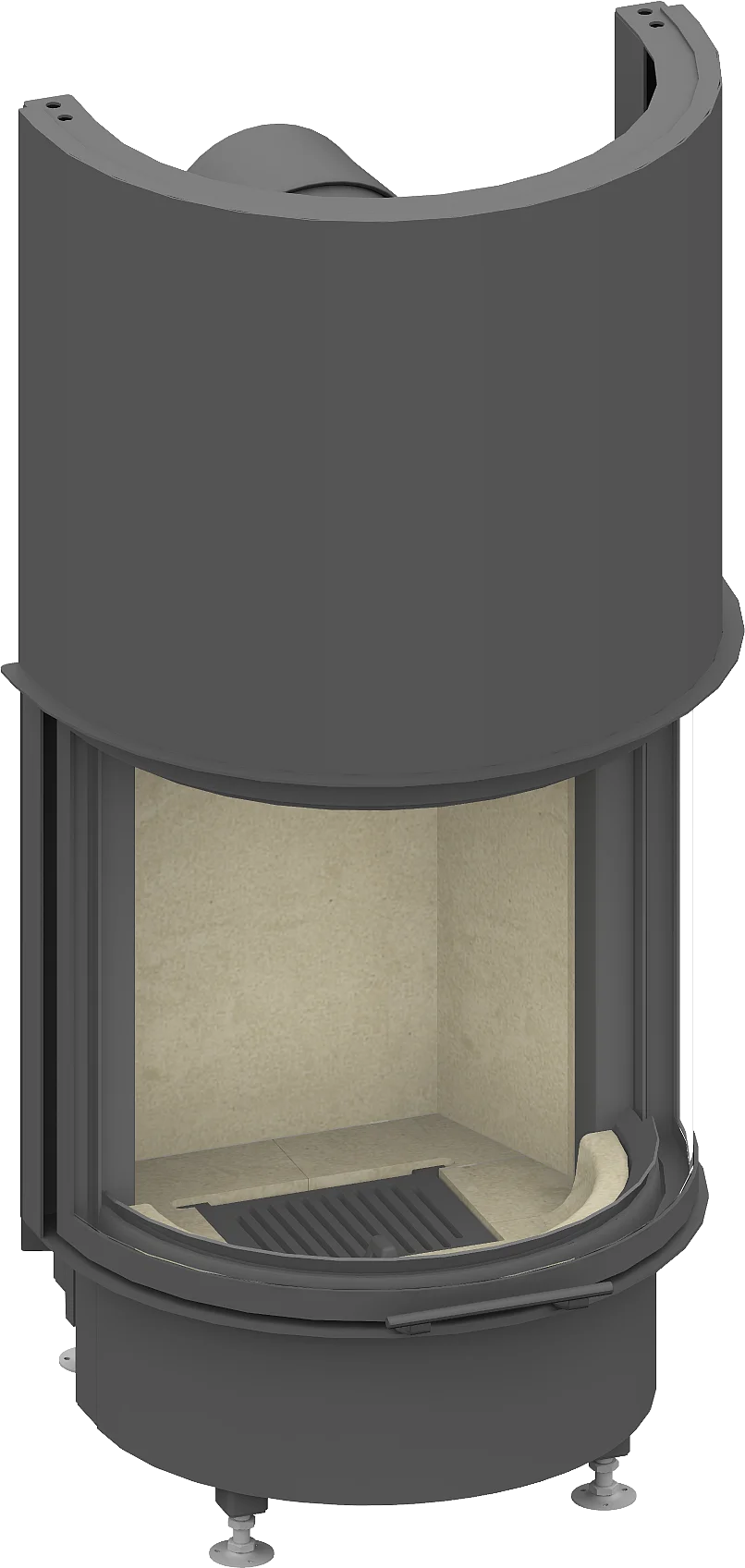 Fireplace heart Schmid Ronda 60 h - 180, Lift hatch