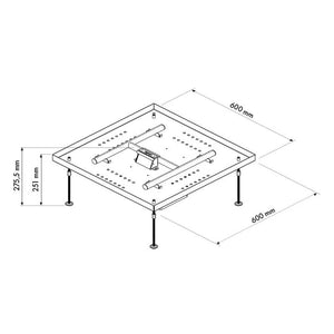 Planika Galio H Insert Automatic – Outdoor Gas Fire Pit Burner (Square)