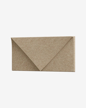 Beige envelope on a white background