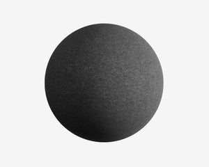 Black sphere on a white background