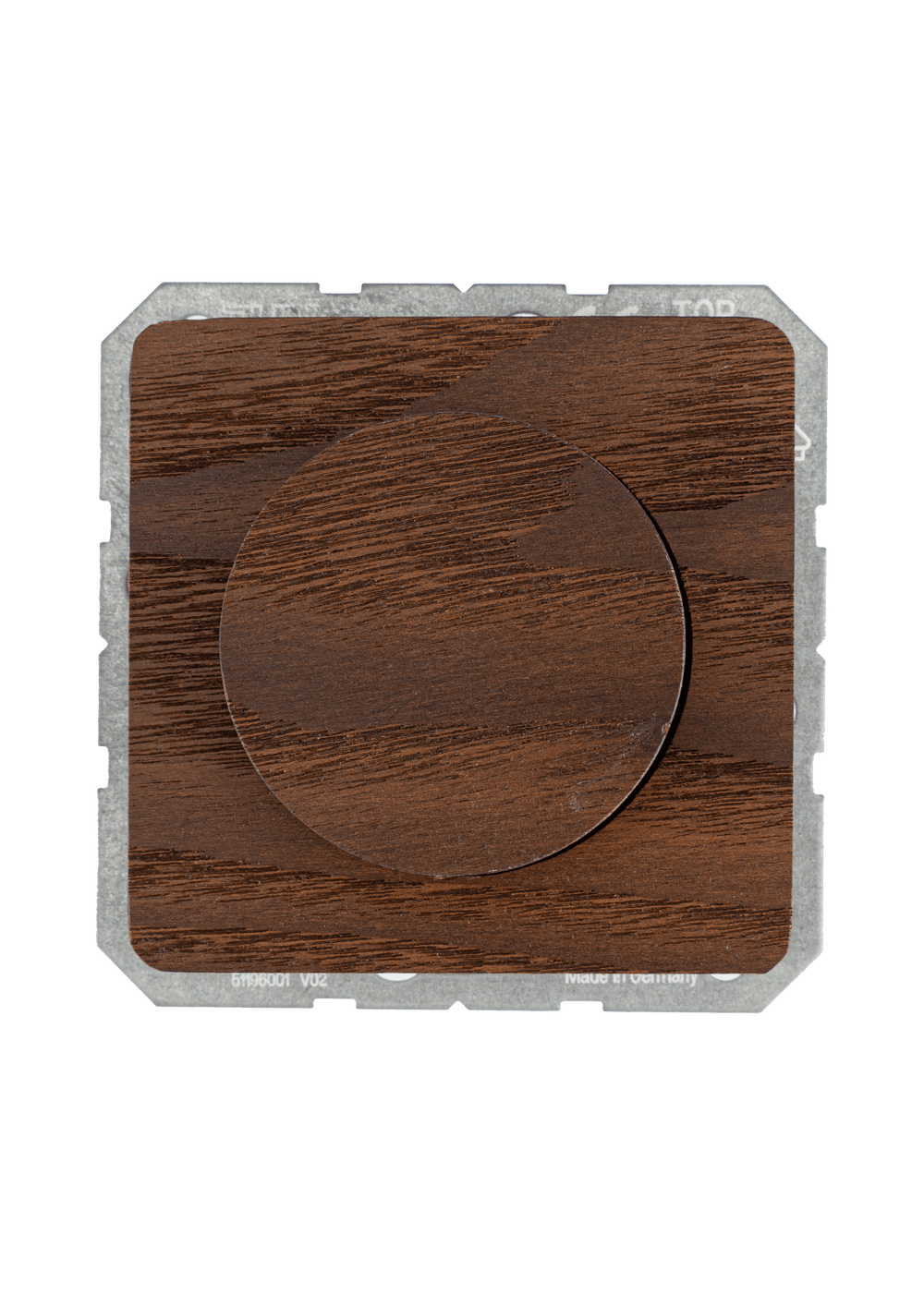 Wooden coaster set on a light gray background