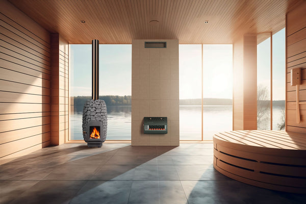 sauna climate device in the wall