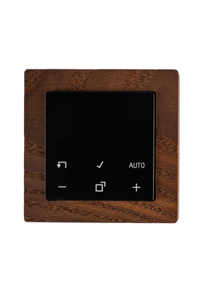 Wemel Wood Digital Room Thermostat Set on a white background