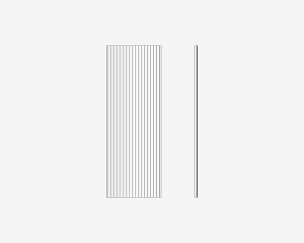 Two vertical radiator designs on a white background