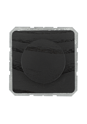 Black square with circular cutout on a light gray background