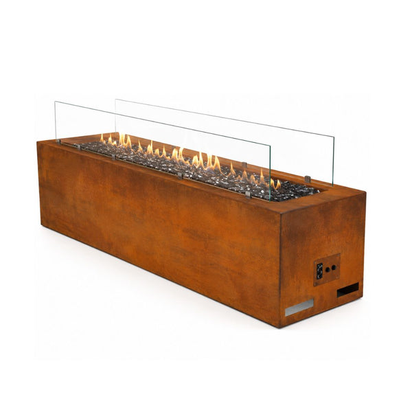 Planika Galio Corten Automatic – Freestanding Outdoor Gas Fireplace Firebox