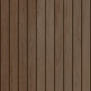 Wooden panel with vertical slats